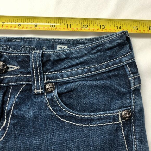 Miss Me Embellished Medium Wash Skinny Jeans Size 26 - Picture 7 of 9